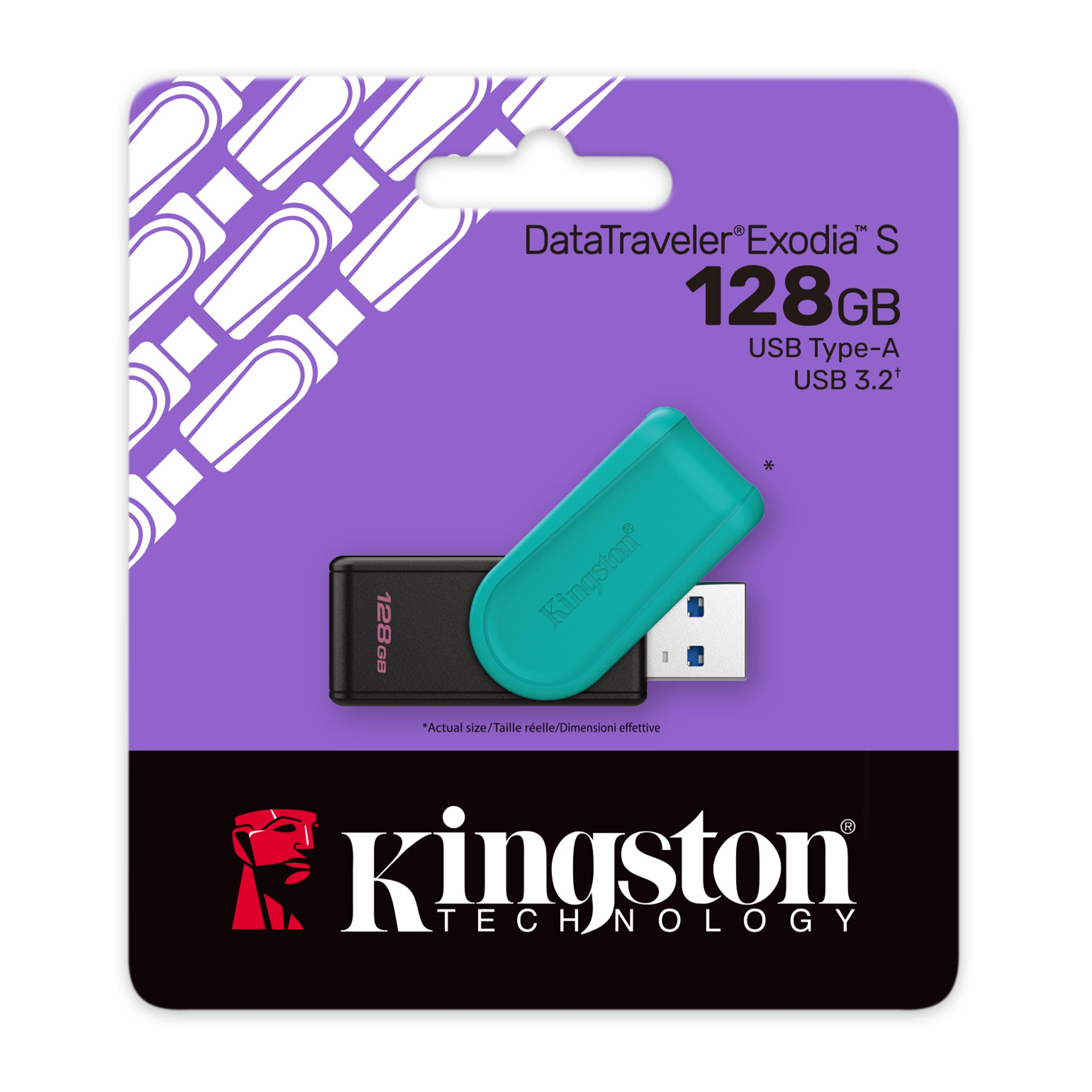 Kingston DataTraveler Exodia S USB Flash Drive Entry-level USB 3.2 Gen 1 - 128GB Kingston DataTraveler Exodia S USB Flash Drive Entry-level USB 3.2 Gen 1 - 128GB